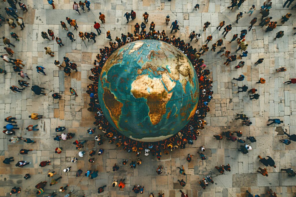 people celebrating world population day