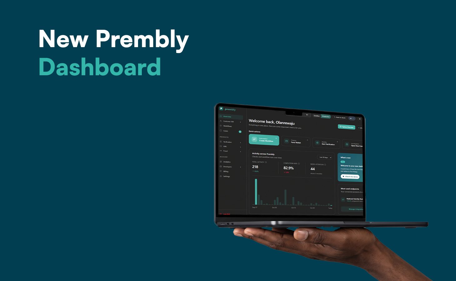 Introducing the New Prembly Dashboard: A More Connected Way to Manage Identity, Fraud, and Compliance